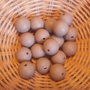 Perle ronde silicone Café