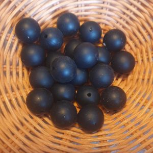 Perle ronde silicone Noir