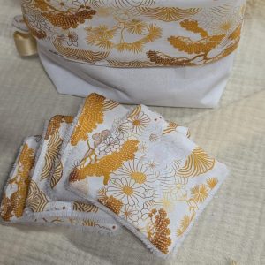 Petite panière avec cotons lavables "Mia"