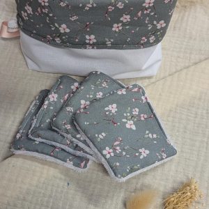 Petite panière avec cotons lavables "Rosalia"
