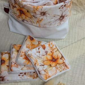 Petite panière avec cotons lavables "Lola"