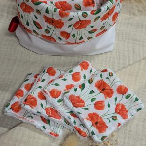 Petite panière avec cotons lavables "Jeanne"