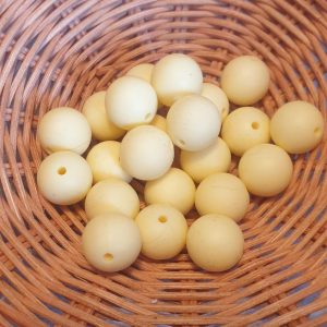 Perle ronde silicone vanille