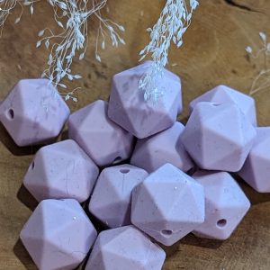 Perle octogonale lilas