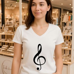 tee shirt motif Clé de sol