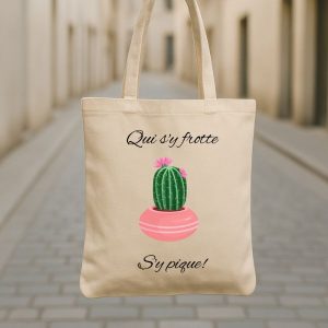 Tote bag Qui s'y frotte s'y pique !