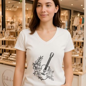 Tee shirt motif Guitare