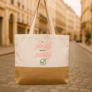 Sac shopping Le positif attire le positif