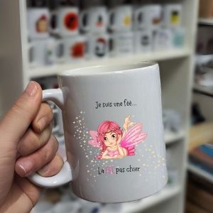 Mug Je suis une fée, la fée pas chier