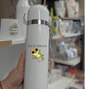 Thermos avec tasse intégrée Vive la retraite