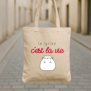 Tote bag Le gras c'est la vie