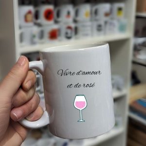 Mug Vivre d'amour et de rosé