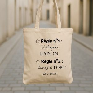 Tote bag Règle numéro 1
