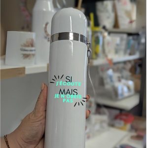 Thermos avec tasse intégrée Si j'écoute mais je n'obéis pas