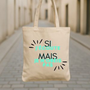 Tote bag Je n'obéis pas