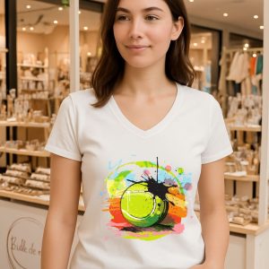 Tee shirt motif Tennis